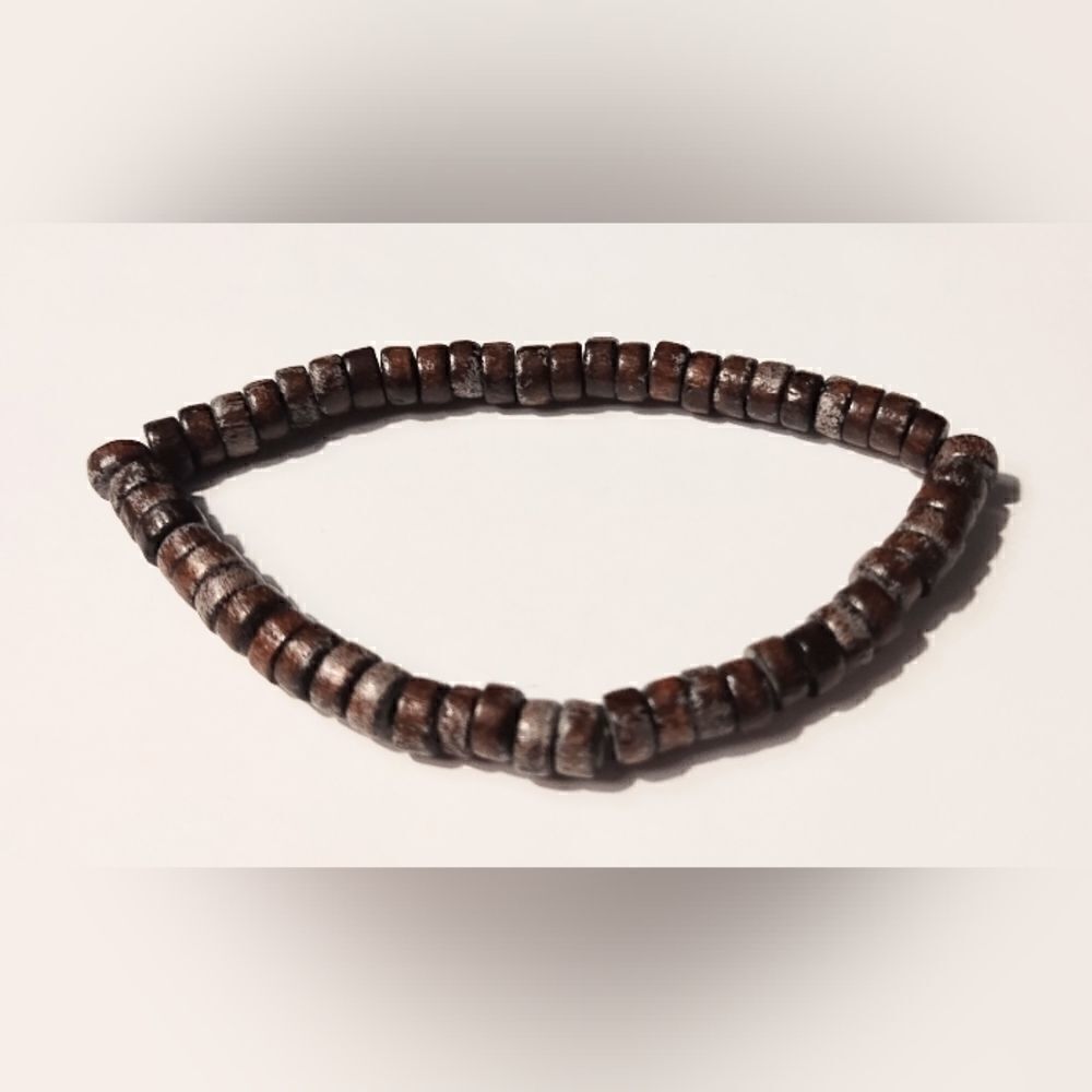 Men's bracelet beaded beads brown new d49